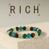 Tiger’s Eye & Malachite bracelet for success, confidence & wealth attraction.
